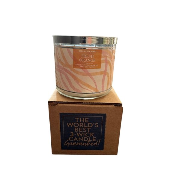 Bath & Body Works Fresh Orange 3 Wick Candle - Picture 1 of 4